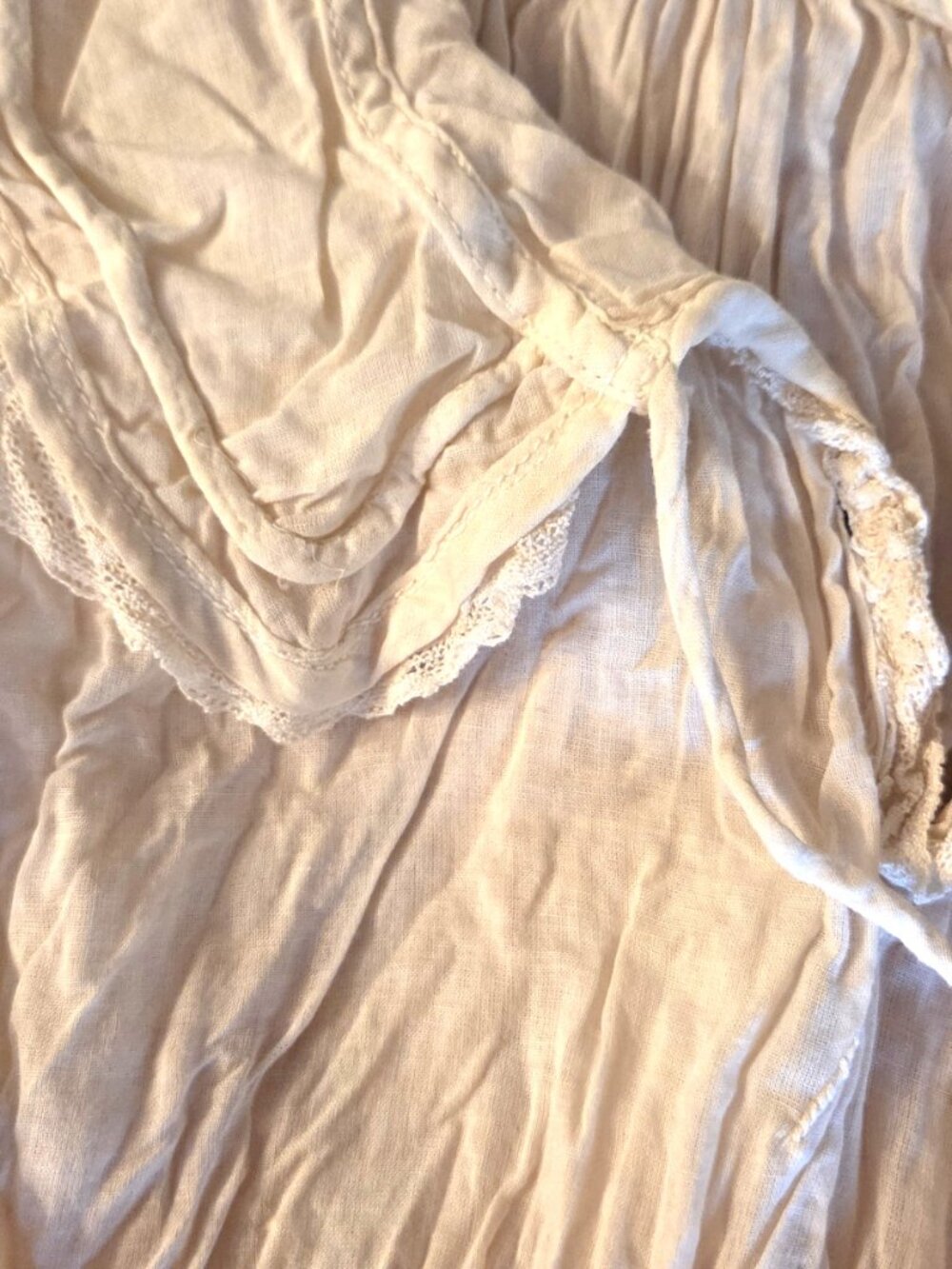 MAGNOLIA PEARL EUROPEAN COTTON IVORY TOP - Picture 6 of 10